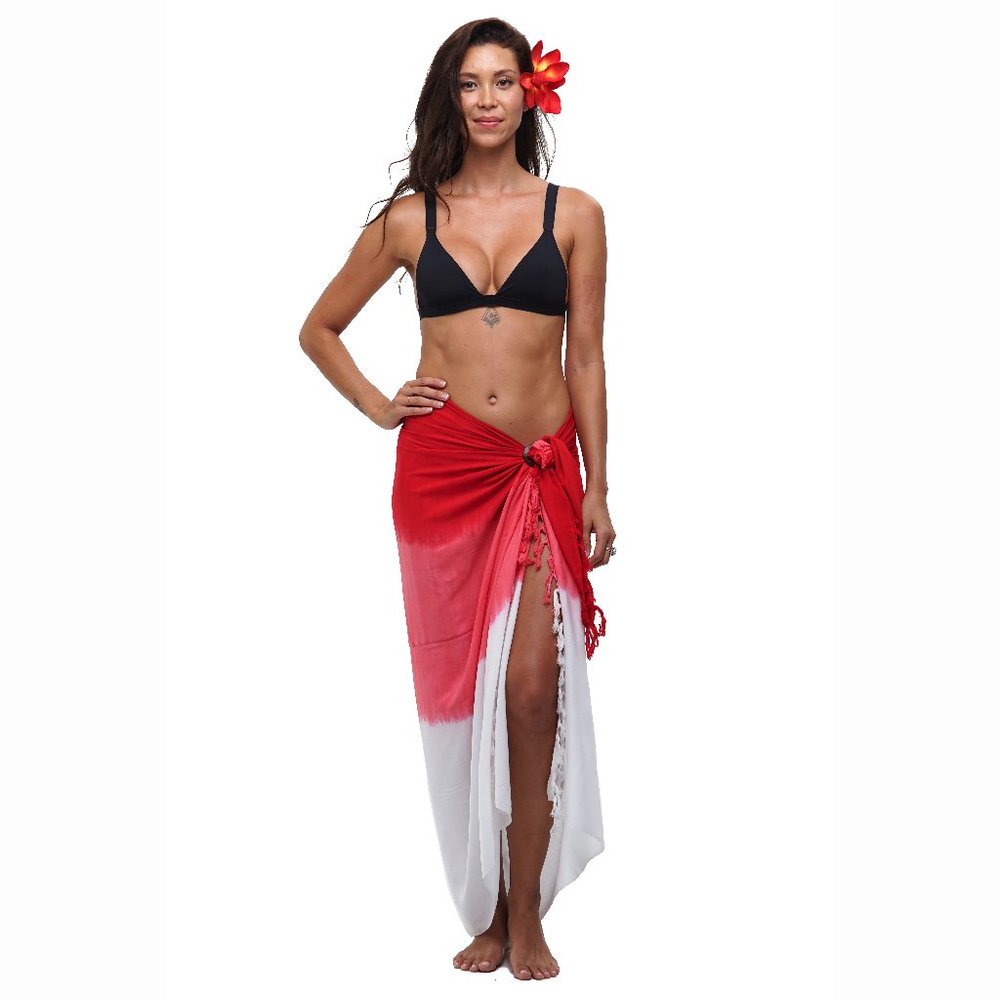 Dip Dye Sarongs Red